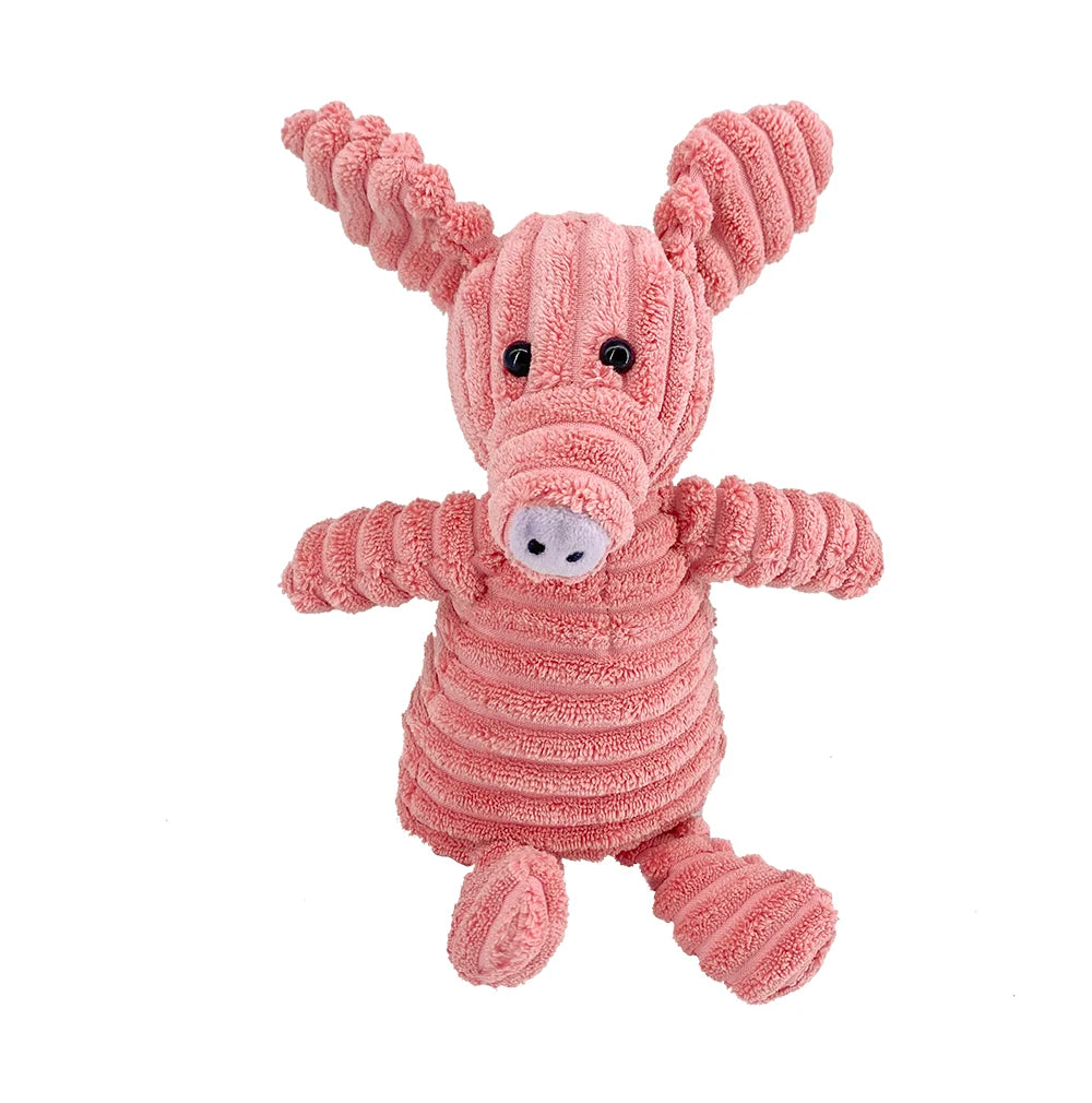 Dog Corduroy Toys  Animal Shape Plush  Squeaky Chew Bite Resistant Toy Pets Accessories Supplies  for Small Large Dogs