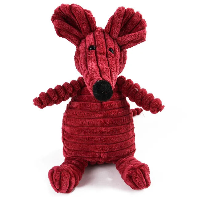 Dog Corduroy Toys  Animal Shape Plush  Squeaky Chew Bite Resistant Toy Pets Accessories Supplies  for Small Large Dogs