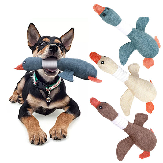 Dog Toys For Aggressive Chewers Indestructible Large Breed And Squeaky Geese For Large Small Medium Dogs Toys Accessories