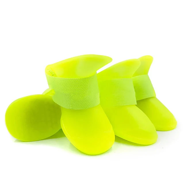 4Pcs Pet WaterProof Rainshoe Anti-slip Rubber Boot For Small Medium Large Dogs Outdoor Shoe Dog Ankle Boots Pet Accessories