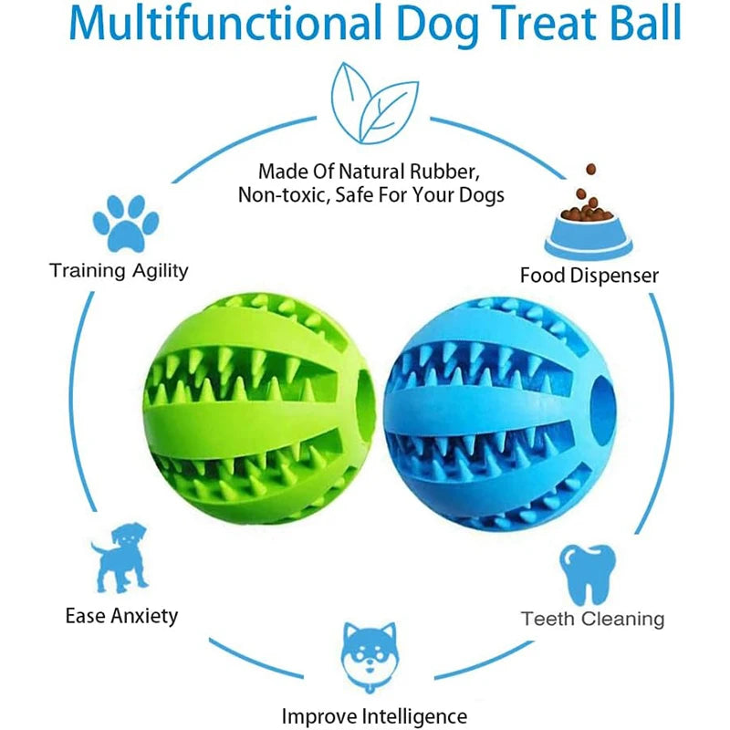 Dog Toy Ball Interactive Rubber Balls Puppy Chewing Toys Pet Tooth Cleaning Ball Cats Pets Food Treat Feeder Silicone Balls Toy. 5 cm - Small Dogs; 7 cm - Medium Dogs