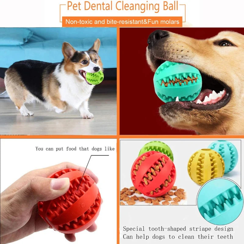 Dog Toy Ball Interactive Rubber Balls Puppy Chewing Toys Pet Tooth Cleaning Ball Cats Pets Food Treat Feeder Silicone Balls Toy. 5 cm - Small Dogs; 7 cm - Medium Dogs