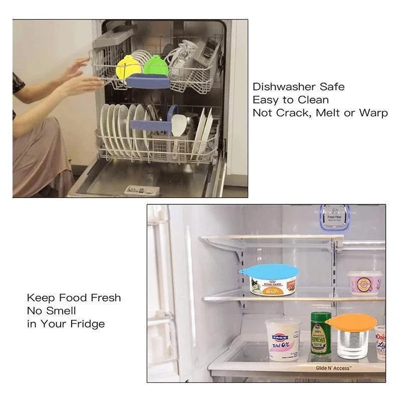 Reusable 3 In 1 Pet Food Can Silicone Cover Dogs Cats Storage Tin Cap Lid Seal Cover Pet Supplies Suitable For 8.5cm/7.5cm/6.5cm