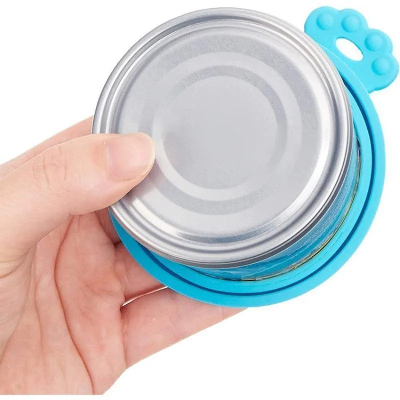 Reusable 3 In 1 Pet Food Can Silicone Cover Dogs Cats Storage Tin Cap Lid Seal Cover Pet Supplies Suitable For 8.5cm/7.5cm/6.5cm