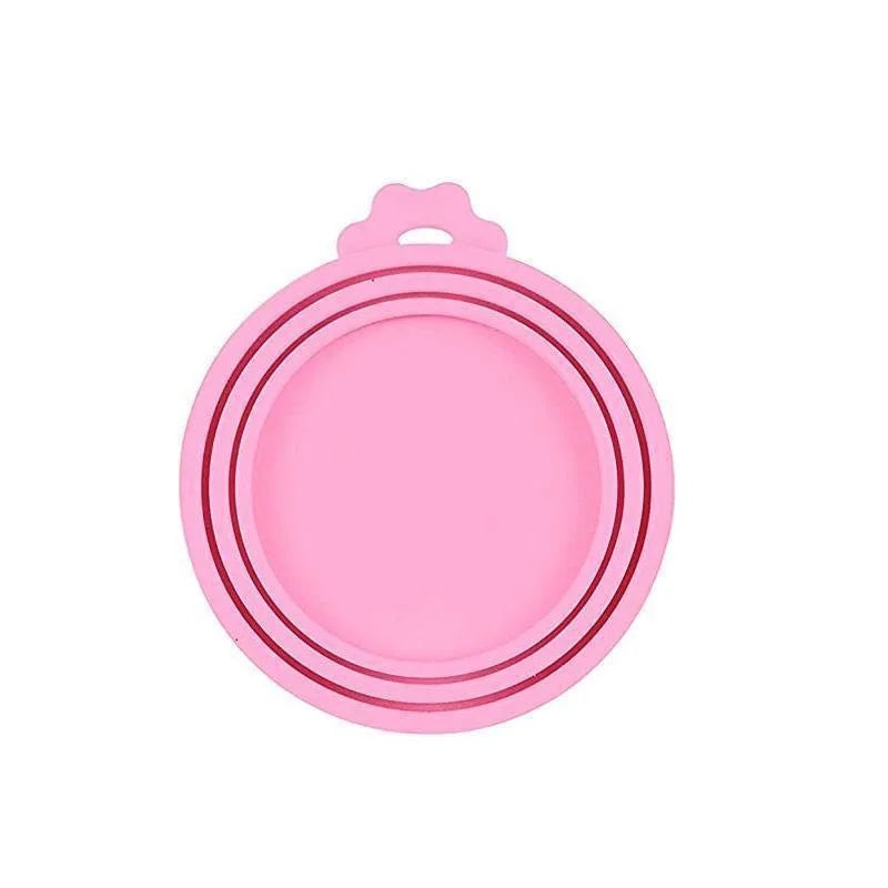 Reusable 3 In 1 Pet Food Can Silicone Cover Dogs Cats Storage Tin Cap Lid Seal Cover Pet Supplies Suitable For 8.5cm/7.5cm/6.5cm