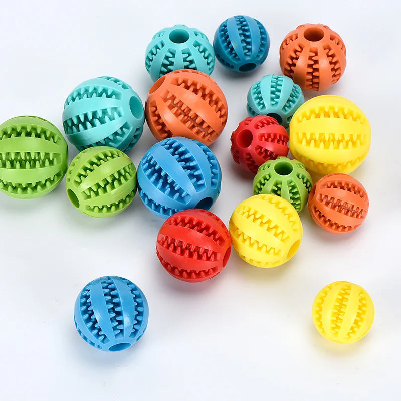 Dog Toy Ball Interactive Rubber Balls Puppy Chewing Toys Pet Tooth Cleaning Ball Cats Pets Food Treat Feeder Silicone Balls Toy. 5 cm - Small Dogs; 7 cm - Medium Dogs