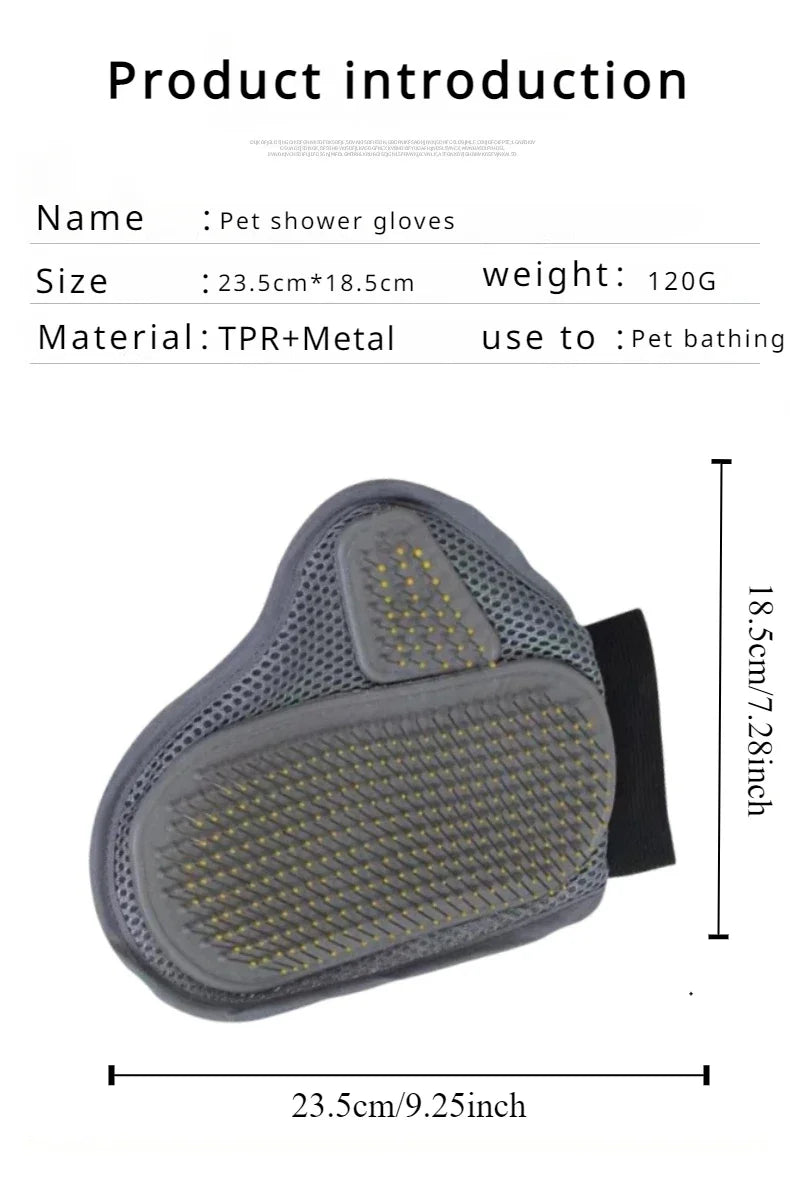 Pet Grooming Glove Hair Removal Brush Cat Dog Fur Hair Deshedding Gentle Efficient Dog Combs Pet Bathing Massage Products