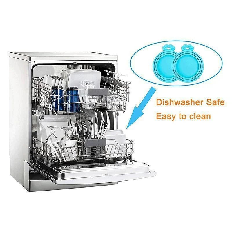 Reusable 3 In 1 Pet Food Can Silicone Cover Dogs Cats Storage Tin Cap Lid Seal Cover Pet Supplies Suitable For 8.5cm/7.5cm/6.5cm