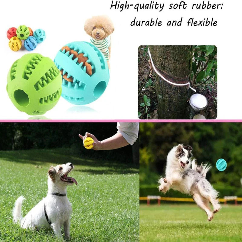 Dog Toy Ball Interactive Rubber Balls Puppy Chewing Toys Pet Tooth Cleaning Ball Cats Pets Food Treat Feeder Silicone Balls Toy. 5 cm - Small Dogs; 7 cm - Medium Dogs