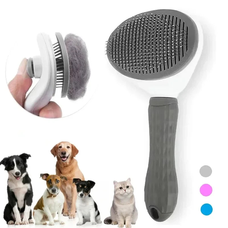Pet Dog Brush Comb Self Cleaning Pet Hair Remover Brush For Dogs Grooming Tools Pets Dematting Comb Dogs Accessories