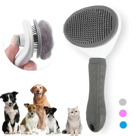 Pet Dog Brush Comb Self Cleaning Pet Hair Remover Brush For Dogs Grooming Tools Pets Dematting Comb Dogs Accessories