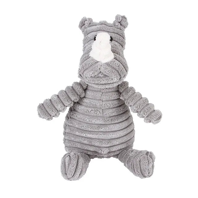 Dog Corduroy Toys  Animal Shape Plush  Squeaky Chew Bite Resistant Toy Pets Accessories Supplies  for Small Large Dogs