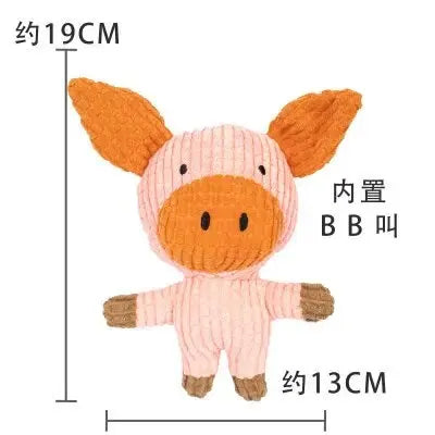 Puppy Dog Plush Squeaky Toys for Small Medium Dogs Bone Aggressive Chewers for Pet Cat Products Puppy Accessories