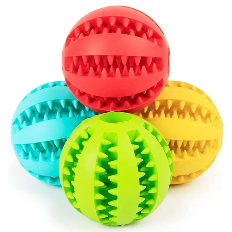 Dog Toy Ball Interactive Rubber Balls Puppy Chewing Toys Pet Tooth Cleaning Ball Cats Pets Food Treat Feeder Silicone Balls Toy. 5 cm - Small Dogs; 7 cm - Medium Dogs