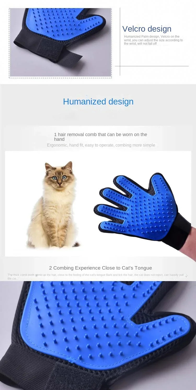 Dog Grooming Hair Pet Dog Products Cleaning Removal Beauty Bath Bathe Gloves 2pcs Comb Massage Cats Dogs Stuff Supplies Home