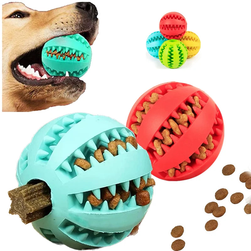 Dog Toy Ball Interactive Rubber Balls Puppy Chewing Toys Pet Tooth Cleaning Ball Cats Pets Food Treat Feeder Silicone Balls Toy. 5 cm - Small Dogs; 7 cm - Medium Dogs
