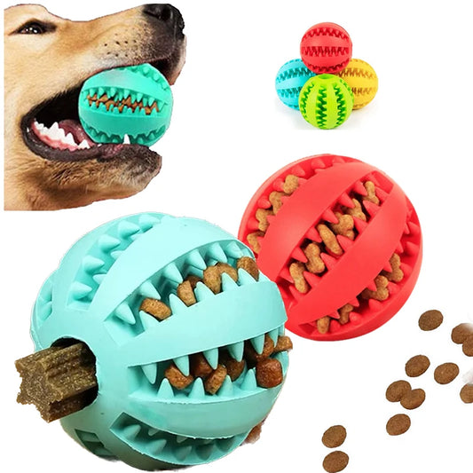 Dog Toy Ball Interactive Rubber Balls Puppy Chewing Toys Pet Tooth Cleaning Ball Cats Pets Food Treat Feeder Silicone Balls Toy. 5 cm - Small Dogs; 7 cm - Medium Dogs
