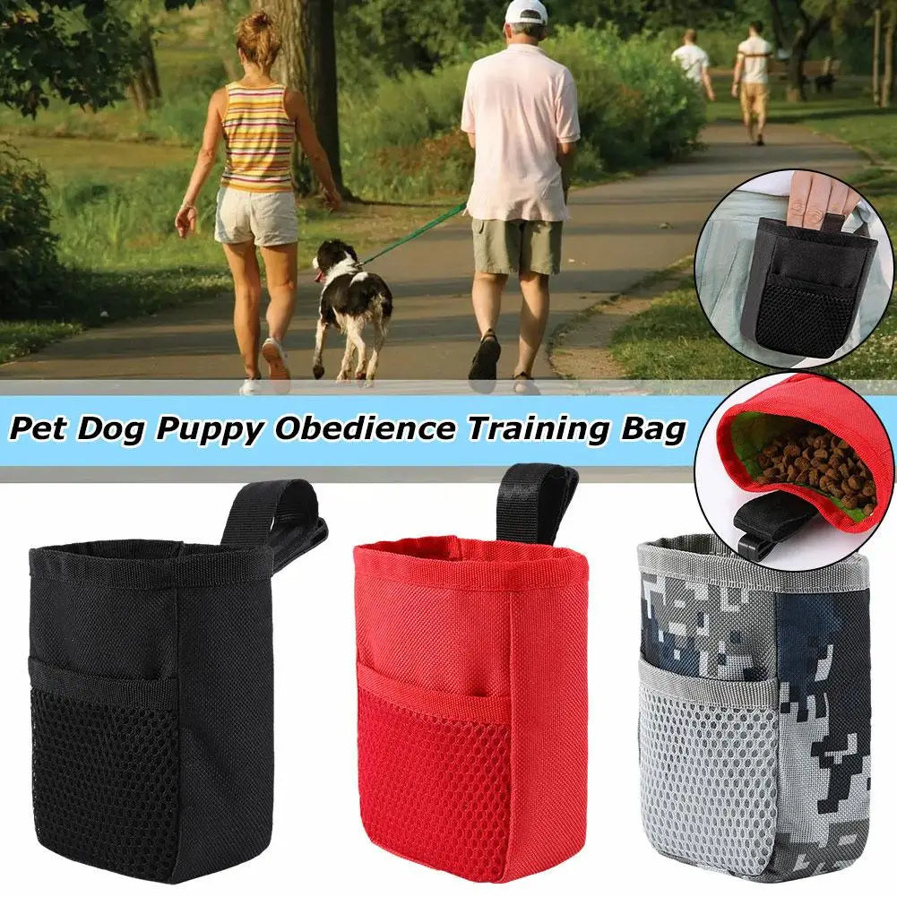 Dog Treat Bag Portable Treat Snack Bait Pet Feed Pocket Pouch Waterproof Dog Walking Fanny Pack Dog Training And Behavior Aids