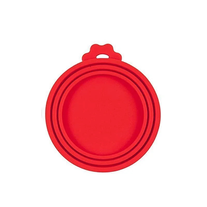 Reusable 3 In 1 Pet Food Can Silicone Cover Dogs Cats Storage Tin Cap Lid Seal Cover Pet Supplies Suitable For 8.5cm/7.5cm/6.5cm