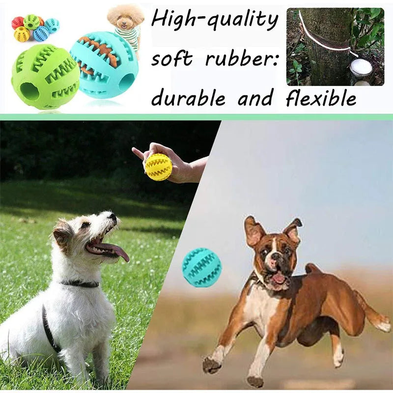 Dog Toy Ball Interactive Rubber Balls Puppy Chewing Toys Pet Tooth Cleaning Ball Cats Pets Food Treat Feeder Silicone Balls Toy. 5 cm - Small Dogs; 7 cm - Medium Dogs