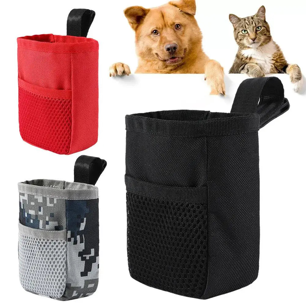 Dog Treat Bag Portable Treat Snack Bait Pet Feed Pocket Pouch Waterproof Dog Walking Fanny Pack Dog Training And Behavior Aids