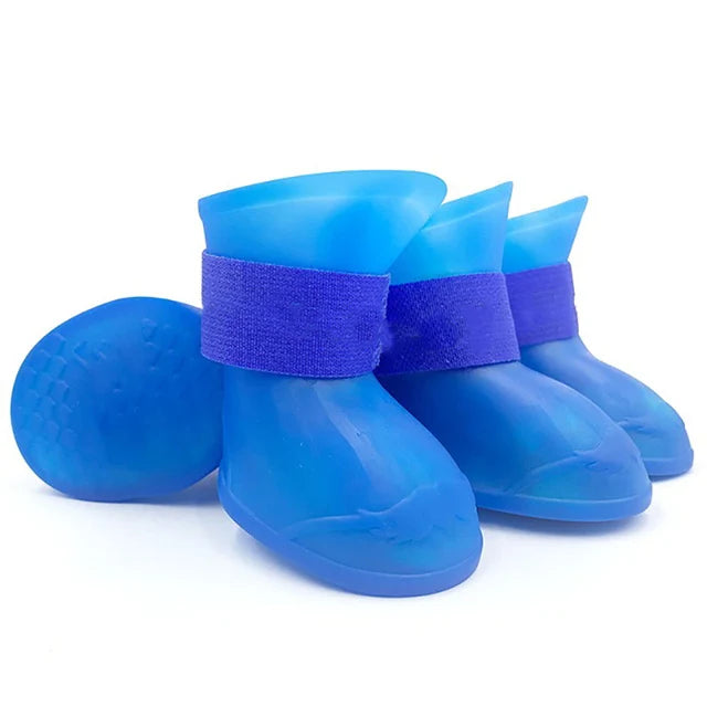 4Pcs Pet WaterProof Rainshoe Anti-slip Rubber Boot For Small Medium Large Dogs Outdoor Shoe Dog Ankle Boots Pet Accessories