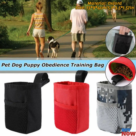 Dog Treat Bag Portable Treat Snack Bait Pet Feed Pocket Pouch Waterproof Dog Walking Fanny Pack Dog Training And Behavior Aids